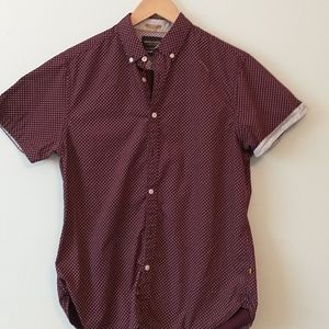 Denim & Flower Short Sleeved Button Down Shirt